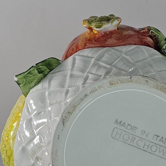 Vintage Horchow Italy Fruit Topiary Centerpiece Ceramic Porcelain *Chips* - Picture 8 of 11